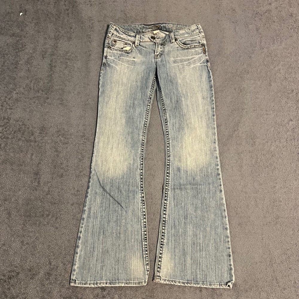 Vintage Y2K Silver Jeans Co Suki Mid Rise Bootcut Blue Denim Jeans Size 29x33